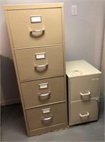 2 Metal File Cabinets Legal & Letter Size