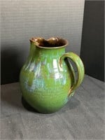 Modern Green Drip Glaze Pitcher Vase