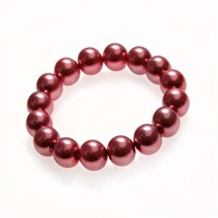 12 mm Pink Shell Pearl Stretch Bracelet