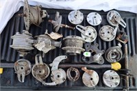 MISCELLANEOUS ASSORTED HUBS AND BRAKE SHOES