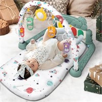 WF6184  HDJ Baby Gym Mat,  Play Mat with Toys, Gre