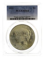 1923 MS64 Silver Peace Dollar