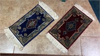 Pair Persian style salesman sample rugs /prayer