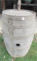 24" x 14" Wood barrel.