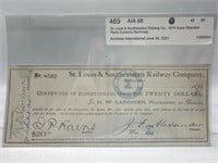 1874 Railway panic Currency bank note
