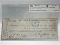 1874 Railway panic Currency bank note