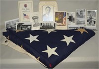 WWII Cloth 48 w/ GOLD Star Burial/Transport Flag