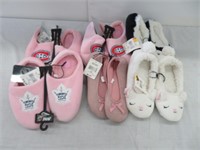 6 PAIRS WOMEN'S SLIPPERS SIZE 7 -8