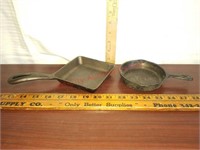 Griswold #53 square cast iron egg skillet & mini