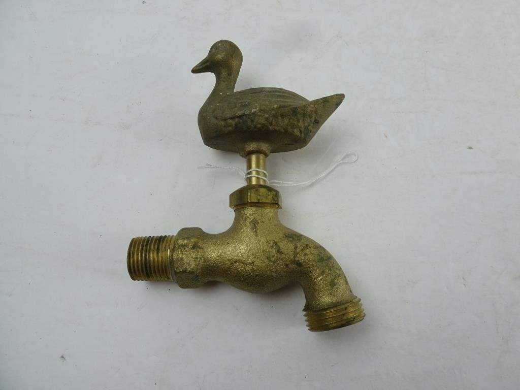 Vintage Brass Duck Knob Water Faucet