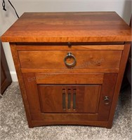 High Quality Cherry Bedside Cabinet, Bent Wood