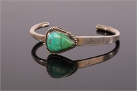RC MEXICAN STERLING & TURQUOISE CUFF BRACELET