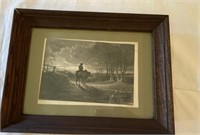 Framed Artwork Man & Two Horses