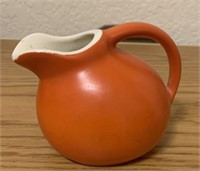 VTG Hall Small Orange Red Creamer Pitcher