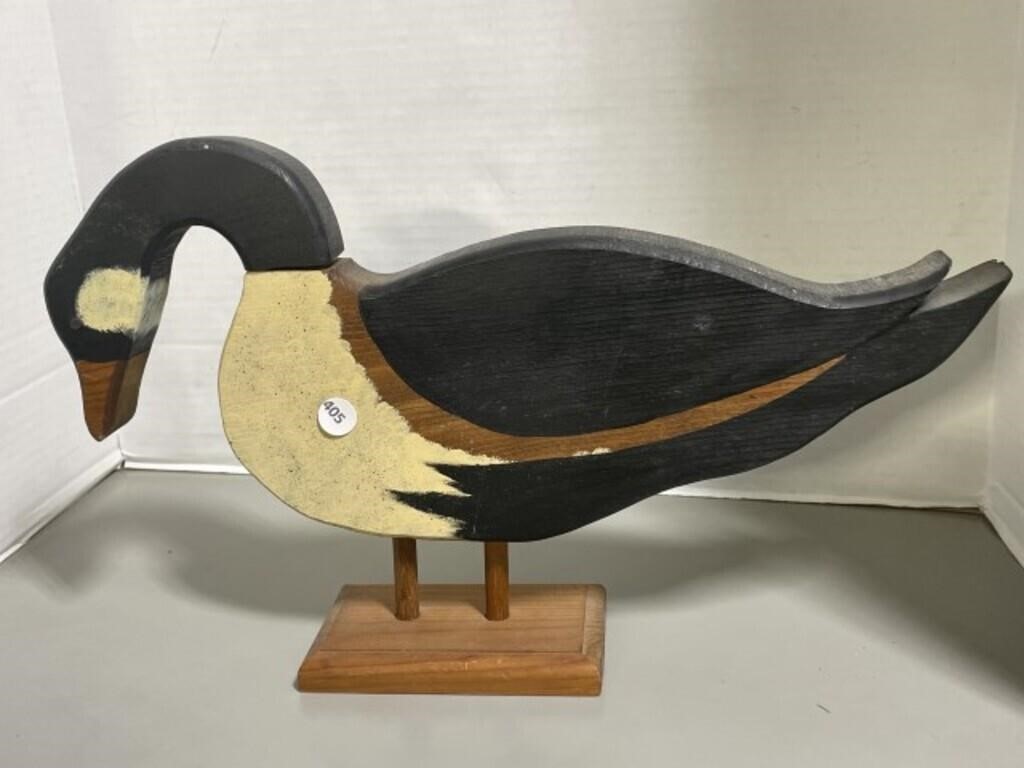 Hand Painted Wooden Goose