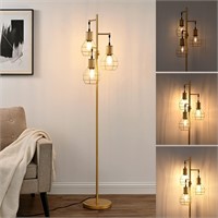 EDISHINE Industrial Dimmable Floor Lamp Gold, Farm