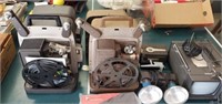 2 Bell and Howell 8mm projectors, camera