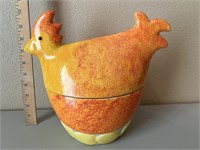 Ceramic Chicken Lidded Bowl