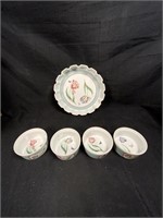 Vintage Shafford 9" ceramic pie Quiche