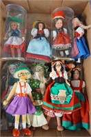 Group of Dolls of the World Souvenir Collectibles