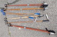 Five Sets Of Ski Poles