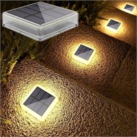4-Pack Solar Deck Lights Outdoor Waterproof LED