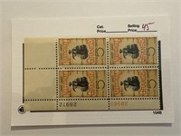 NATIONAL GRANGE STAMP BLOCK W PL#