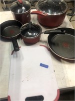 RED POTS AND PANS