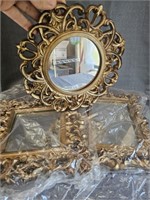 Home Interiors Vintage Gold Framed Mirrors NOS