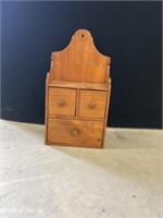 Three Drawer Softwood Wall Cabinet