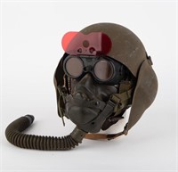 WWII US Bomber M3 Helmet With Liner, Goggles, Mask