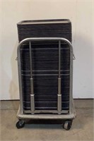 (Approx. 125) Rolling Dining Tray Rack And Trays