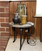 Iron/Stone Table, Scentsy Warmer, Pottery