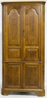 Vintage Blind Door Corner Cabinet