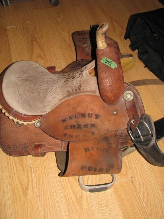 Leather Western saddle