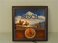 Busch "Smooth, Refreshing Beer" Lighted Clock