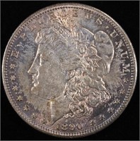 1890-S MORGAN DOLLAR BU COLOR