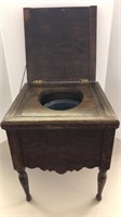 Antique Chamber seat / commode and pot