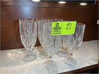 SET OF 8 CRYSTAL TEA OR WATER GOBLETS BY SHANNON G