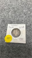 1999 25 cents silver bust