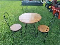 Ice Cream Parlor Table & 3 Chairs
