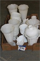 MILKGLASS BOX LOT