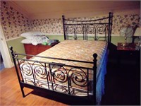 DOUBLE BED WITH 8" THICK MATTRESS AND BOX SPRING