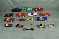 16 die cast Chinese car models; as is