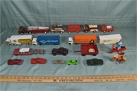 20 vintage die cast toys: 4 Tootsie Toy, 2 ERTL, 2