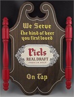 PIELS REAL DRAFT ON TAP BEER SIGN WOOD DISPLAY