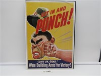 WWII War Bond Mini Poster "Get in and Punch"