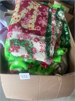 LARGE BOX OF BLANKETS