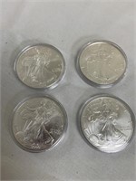 4 Silver Eagle Coins