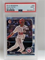 2019 Bowman Sky Blue /499 Juan Soto 92 PSA 9